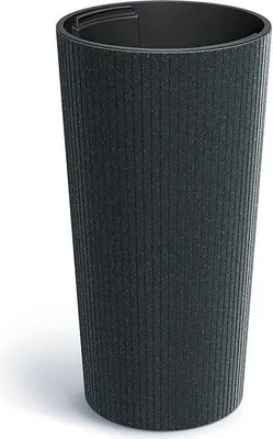 Produktbild von Blumentopf LAMIA SLIM ECO WOOD 25 cm - Farbe: anthrazit ECO