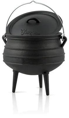 Immagine prodotto di Pentola in ghisa Potjie - Con coperchio - Tre piedi - Ghisa - Per camino, barbecue e falò