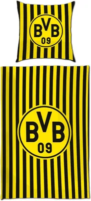 Produktbild von Wendebettwäsche Borussia mit Streifen 135 x 200 cm und Tragetasche