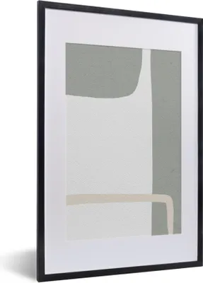Produktbild von MuchoWow® Gerahmtes Poster Abstrakt - Minimalismus - Design 40x60 cm - Poster mit Schwarzem Bilderrahmen Wandposter Rahmen Foto Bilder - Poster in Rahmen