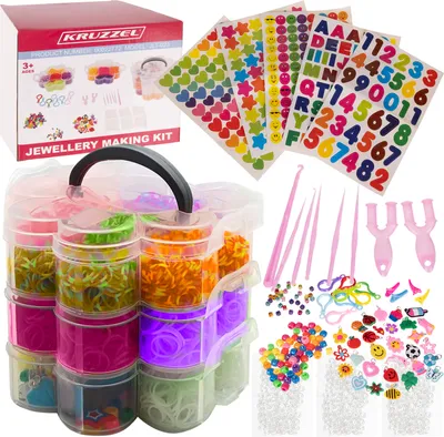 Produktbild von Schmuckbastelsets für Kinder Armbänder 3000 Stück DIY 22772