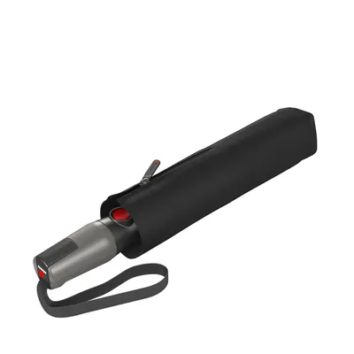 Produktbild von Knirps T.400, Kompakt, Regenschirm, Rund, Schwarz, Aluminium, Edelstahl, Polyester