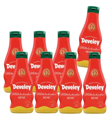 Produktbild von Develey Senf mittelscharf - 8x 250ml