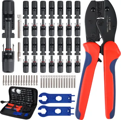 Image de Jeu de pinces à sertir pour câbles solaires, comprenant 10 paires pour câbles solaires de 2,5 mm² à 6,0 mm² (13-10 AWG)