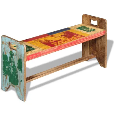 Image de Banc Bois massif recyclé 100x30x50 cm