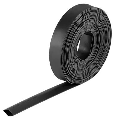 Krimpschlauch 1/2" (12 mm), 20 mm flach, 2:1, 7 m, schwarz