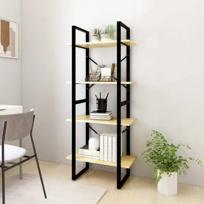 Produktbild von "SALE 2026"Bücherregale - Braun Bücherregal 4 Böden 60x30x140cm Massivholz Kiefer Stabli Möbel7269233