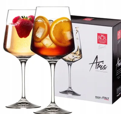 Immagine prodotto di Bicchieri da vino RCR Aria, capacità 460 ml, set da 2, in cristallo