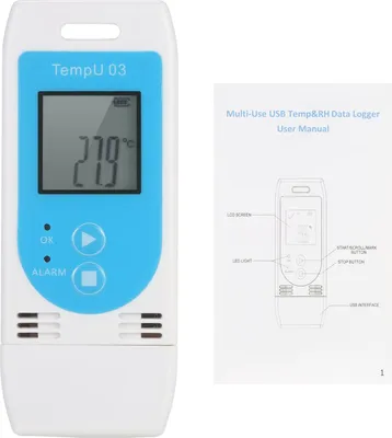 Immagine prodotto di Registratore dati USB per temperatura e umidità, registratore dati RH-TEMP riutilizzabile, misuratore di umidità con 32.000 registrazioni