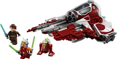Produktbild von LEGO Star Wars 75401 Ahsokas Jedi Interceptor, Sternenjäger für Fans von The Clone Wars, Ahsoka Tano & Anakin Skywalker Minifiguren, mit Lichtschwertern und R7-A7, für Jungen und Mädchen ab 8 Jahren