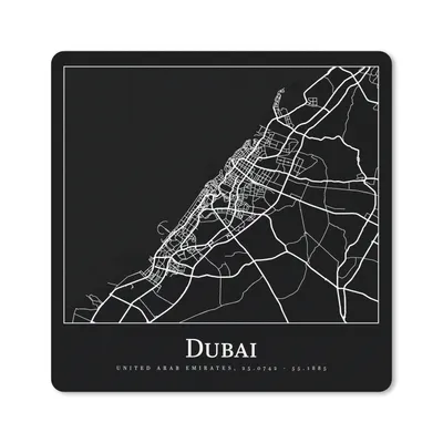 Produktbild von MuchoWow® Mauspad Mousepad Stadtplan - Dubai - Karte 20x20 cm - Mousepads - Maus Mat - Pad - Mausunterlage - Desk Mat - Bureauartikeln