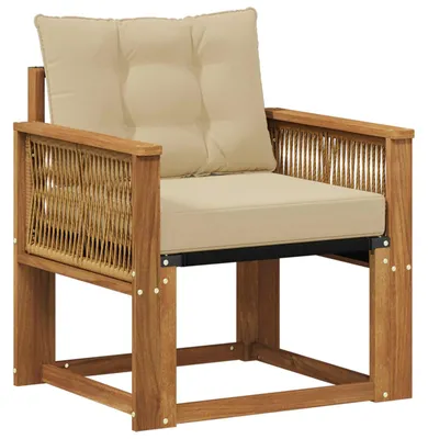 Zdjęcie produktu dla vidaXL Sofa ogrodowa z litego drewna akacjowego w kolorze naturalnym