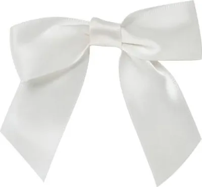 Produktbild von Satin-Schleife Cremefarben 8 cm zum Aufkleben 10 Stück