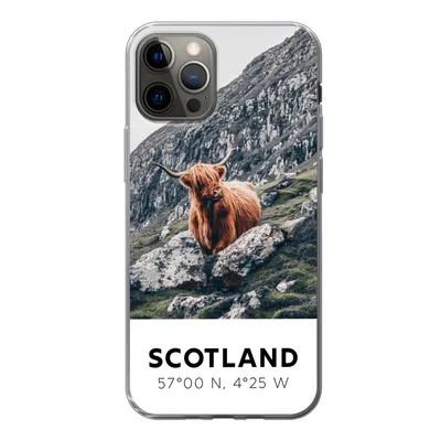 Produktbild von MuchoWow® Handyhülle Schutzhülle Hülle für iPhone 13 Pro Schottland - Schottische Highlander - Berge Silikon Softcase Handy Hülle - Handy-Tasche