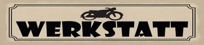 Produktbild von vianmo Blechschild 10x46 cm Motorrad Mofa Werkstatt