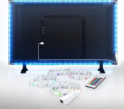 Produktbild von TV-Hintergrund-Beleuchtung USB LED-Streifen Farbwechsel LED-Band Fernseher
