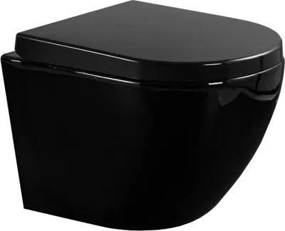 Immagine prodotto di Mexen Lena vaso wc Rimless con sedile a chiusura rallentata slim, duroplast, nero lucido - 30224070