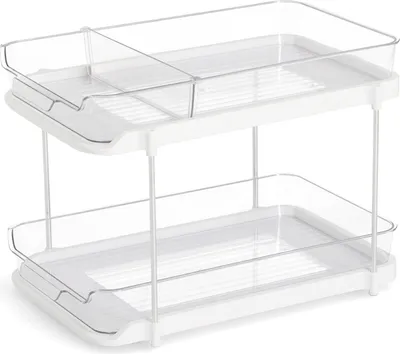 Zdjęcie produktu dla Półka magazynowa Zeller, plastikowa, 33x21x23 cm, biała/przezroczysta