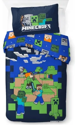 Produktbild von Minecraft Bettbezug creepers - 140 x 200 cm - Baumwolle