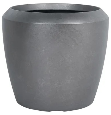 Produktbild von BELIANI Blumenkübel Grau Kunstharz Rund 56 x 56 x 51 cm Modernes Design Großer Blumenkübel Übertopf Garten Balkon Innen- und Außenbereich
