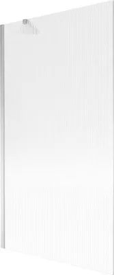 Zdjęcie produktu dla Parawan nawannowy Mexen Next 100x150 cm, 1-skrzydłowy, chrom, prążki