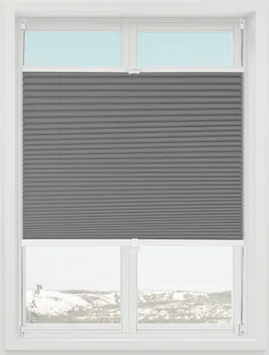 Produktbild von Plissee Klemmfix ohne Bohren 70x120cm Dunkelgrau Sonnenschutzrollo Verspannt Blickdicht Lichtschutz Faltrollo Jalousie Rollos für Fenster und Tür
