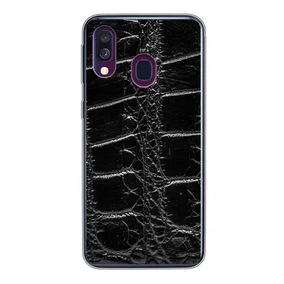 Produktbild von MuchoWow® Handyhülle Schutzhülle Hülle für Samsung Galaxy A40 Tiermuster - Krokodile - Leder Silikon Softcase Handy Hülle - Handy-Tasche
