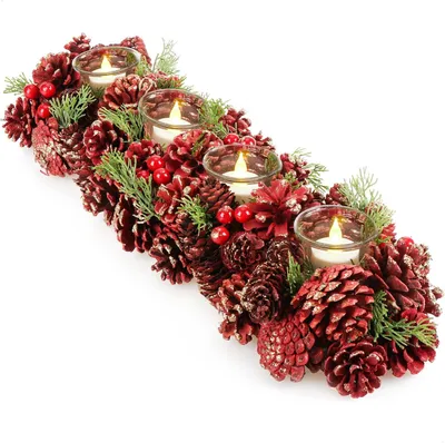 Immagine prodotto di dell'Avvento allungata, candelabro natalizio per 4 candele, candelabro