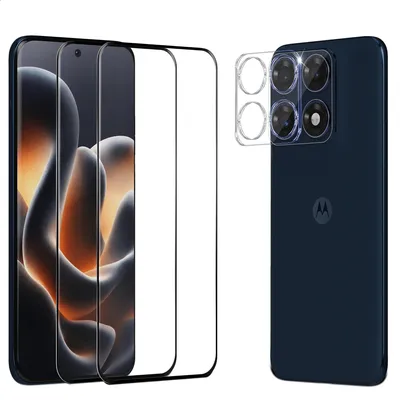 Produktbild von 2-Pack Motorola Edge 70 Pro Displayschutzfolie & 1-Pack Kameraschutz - Gehärtetes Glas 9H - Super Qualität 3D