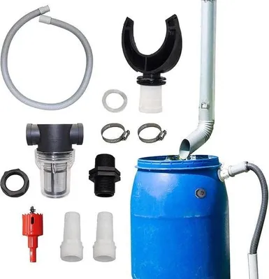 Produktbild von Regenrohr-Regenwassersammler – Geeignet für 70–100 mm – Regenfassanschluss