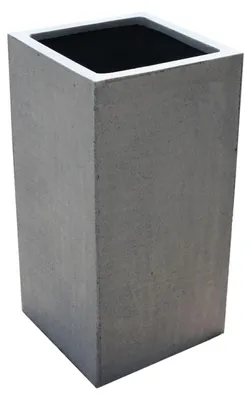 Produktbild von VIVANNO Pflanzkübel Fiberglas BLOCK Säule, Betongrau Beton-Design - 30x30x60 cm