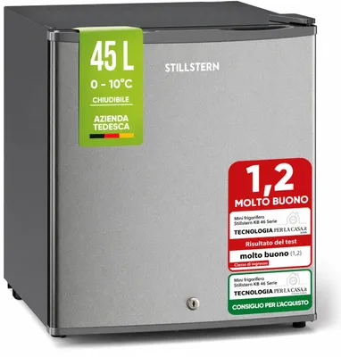 Immagine prodotto di Stillstern Mini Frigorifero 45L con Congelatore 4L – Silenzioso, Porta con Serratura, Termostato Regolabile, Compatto – Ideale per Ufficio,Camper,Casa