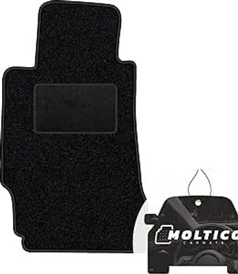 Produktbild von moto-MOLTICO Fahrer Fußmatte Auto Velours Fahrerseite Autoteppiche Schwarz Fahrermatte 1-teilig passend für Mazda Demio 1998-2001