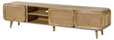 Immagine prodotto di MASSIVMOEBEL24 | Mobile Tv in legno di mango 220x40x50 laccato naturale VALENCIA #124