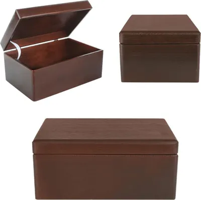 Immagine prodotto di Creative Deco Grande Marrone Scatola in Legno Porta Oggetti | 30 x 20 x 14 cm con Coperchio | Contenitore per Decorare Cassetta Attrezzi Portagiochi