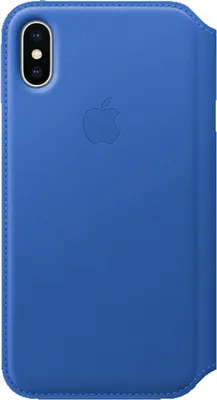Obrázek produktu pro Kožené pouzdro Leather Folio Electric Blue pro Apple iPhone X / Xs