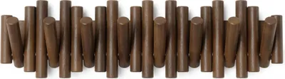 Immagine prodotto di Umbra Garderobenleiste Picket mit 8 Haken, Kiefernholz, Walnuss Antik, 61 cm, 1023554-746