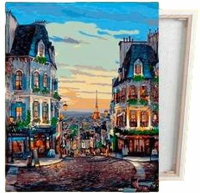 Produktbild von Malen nach Zahlen Set Alex Bog Quartier Montmatre Paris 40 x 50 cm