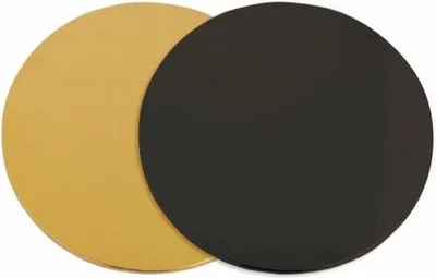 Produktbild von ScrapCooking - 6er Tortenunterlage Rund - Cake Board Ø 24cm - Karton Gold & Schwarz - Kuchenplatte Tortenplatte Cakeboard für Torten Kuchen - Hergeste