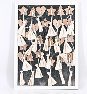 Produktbild von Weihnachten Advent Kalender Holz Magnet zum selbst befüllen Braun