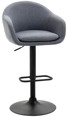 Zdjęcie produktu dla Regulowany stołek barowy | Kolor: ciemnoszary | Wymiary: 54x54x92-112 cm