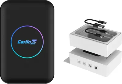 Zdjęcie produktu dla CarlinKit Carlinkit 5.0 TBox LITE Uniwersalny adapter bezprzewodowy do samochodów z wbudowanym Android Auto / Apple Carplay + 2 kable USB