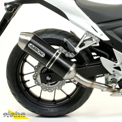 Produktbild von ARROW Auspuff RACE TECH für Honda CB500F / CBR500R / CB500X 2013- aus Aluminium, schwarz