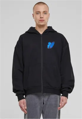 Produktbild von Herren Hoodie Mr. Tee Le Papillon Heavy Oversize Zip Hoodie, schwarz - Größe L