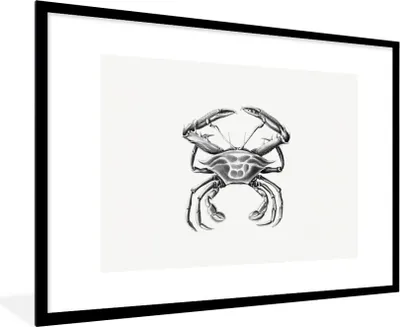 Produktbild von MuchoWow® Gerahmtes Poster Ernst Haeckel - Jahrgang - Kunst - Krabbe 90x60 cm - Poster mit Schwarzem Bilderrahmen Wandposter Rahmen Foto Bilder - Wanddekoration - Fotos