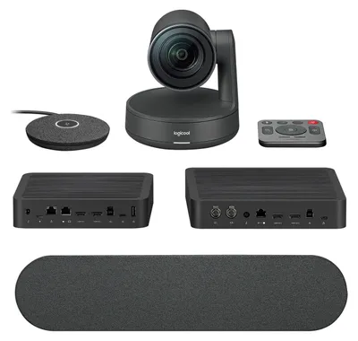 Produktbild von Logitech Rally, Gruppen-Videokonferenzsystem, 4K Ultra HD, 60 fps, 15x, Schwarz