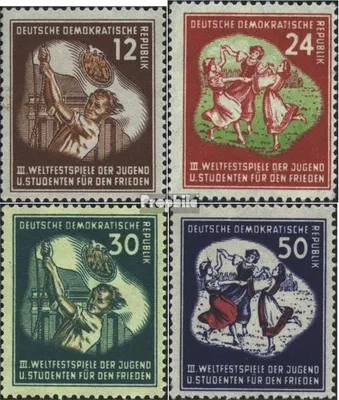 Produktbild von Briefmarken DDR 1951 Mi 289-292 (kompl.Ausg.) postfrisch Weltfestspiele für den Frieden