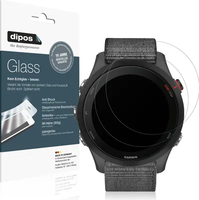 Produktbild von 2x Schutzfolie für Garmin Forerunner 255 matt - Anti-Shock 9H Folie dipos Glass Kunststoffglas