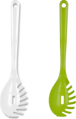 Produktbild von Spaghettilöffel weiß/apfelgrün 31 cm EUROHOME®