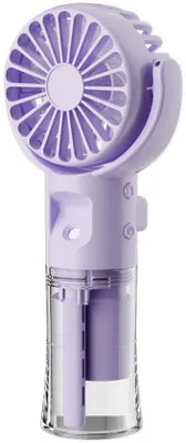 Obrázek produktu pro Mini přenosný ventilátor s možností nabíjení, s 4 rychlostmi – vhodný pro použití venku, v kanceláři, při kempování a cestování – USB ventilátor v fialové barvě